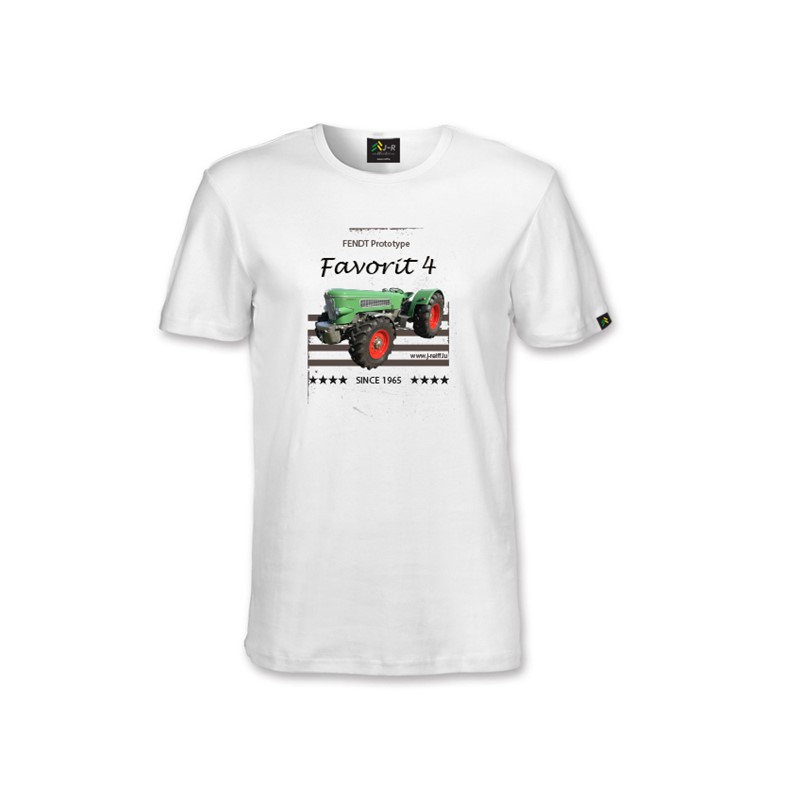 T-Shirt de véhicule classique Fendt Favorit 4 en blanc